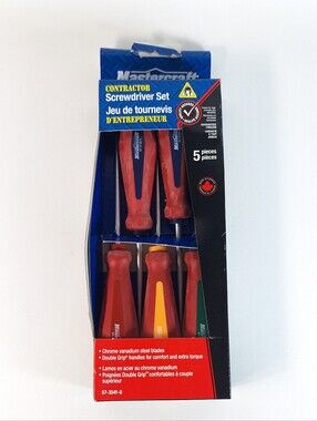 Red Contractor Screwdriver Set - 5 Piece